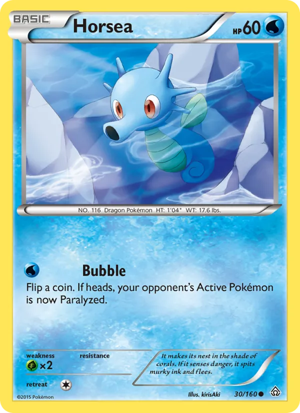 Kaart Horsea uit Primal Clash, nummer 30/160