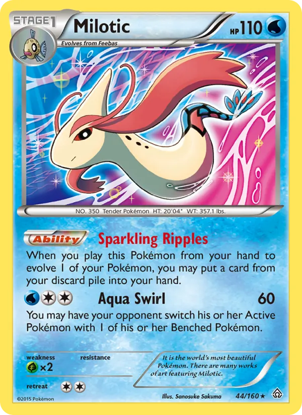 Kartu Milotic dari Primal Clash, nomor 44/160