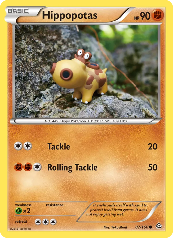 Kartu Hippopotas dari Primal Clash, nomor 87/160