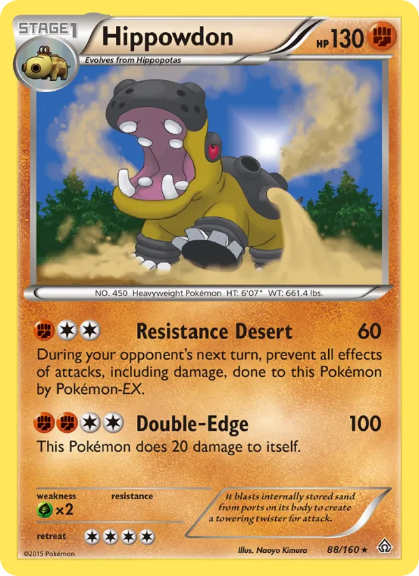 Kartu Hippowdon dari Primal Clash, nomor 88/160