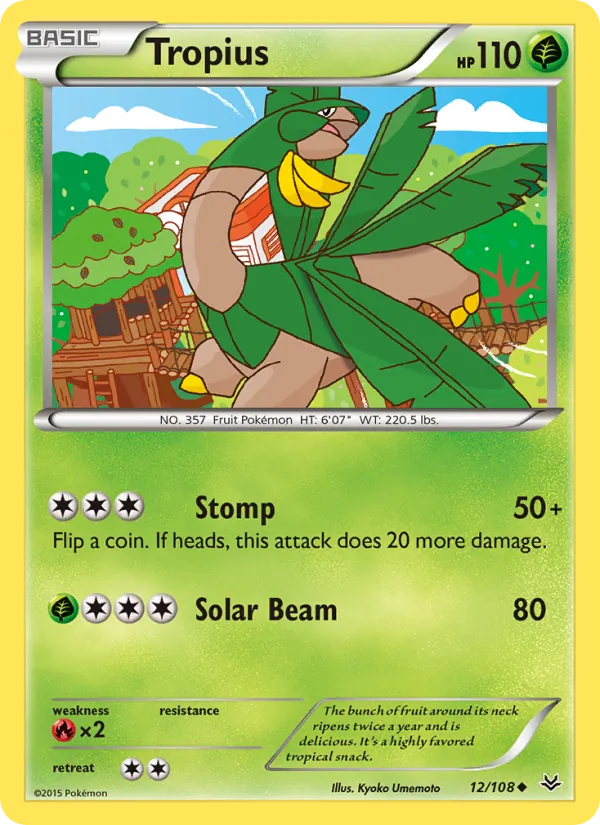 Kaart Tropius uit Roaring Skies, nummer 12/108