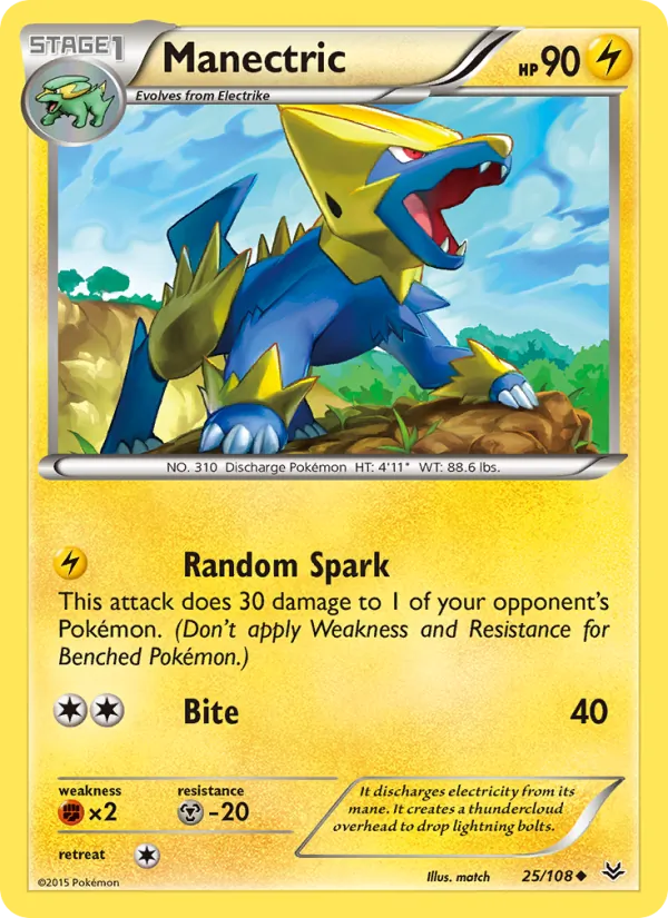 Kaart Manectric uit Roaring Skies, nummer 25/108