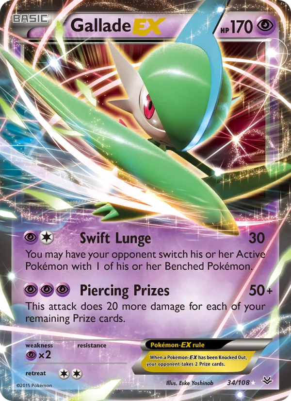 Kartu Gallade EX dari Roaring Skies, nomor 34/108