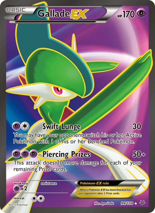 Kartu Gallade EX dari Roaring Skies, nomor 99/108