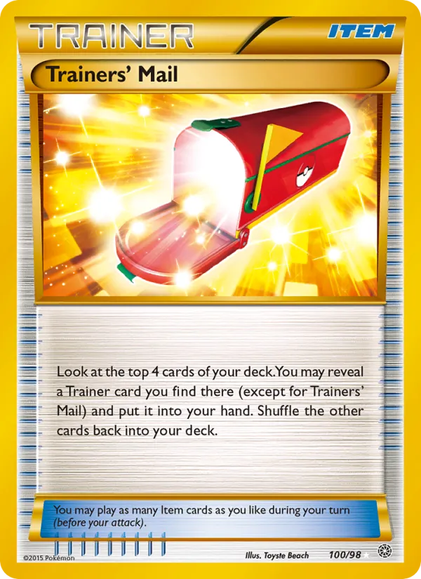 Trainers' Mail card from Ancient Origins, number 100/98