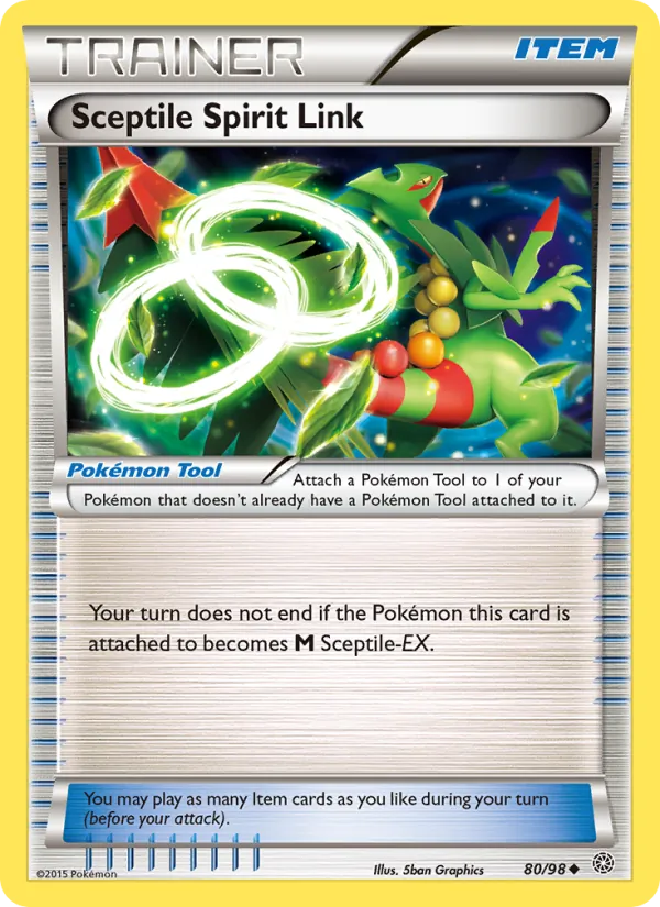 Kartu Sceptile Spirit Link dari Ancient Origins, nomor 80/98