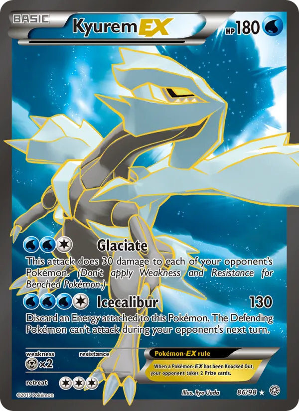 Kartu Kyurem EX dari Ancient Origins, nomor 86/98