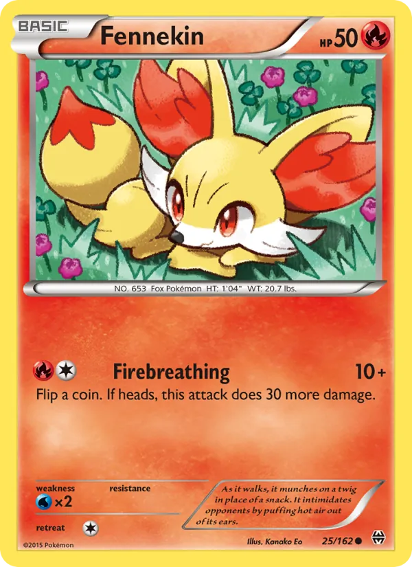 Kartu Fennekin dari BREAKthrough, nomor 25/162