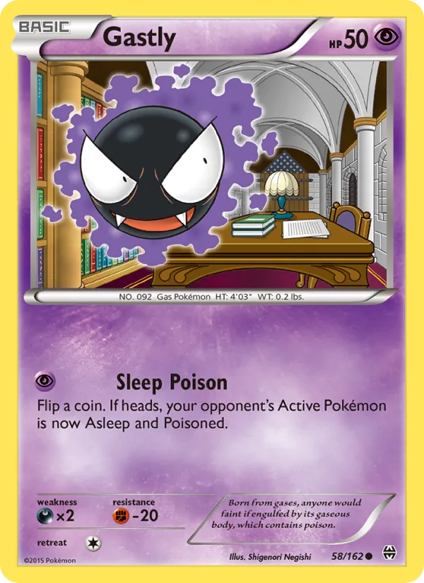 Kartu Gastly dari BREAKthrough, nomor 58/162