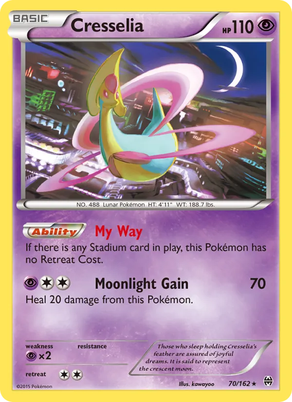 Kartu Cresselia dari BREAKthrough, nomor 70/162