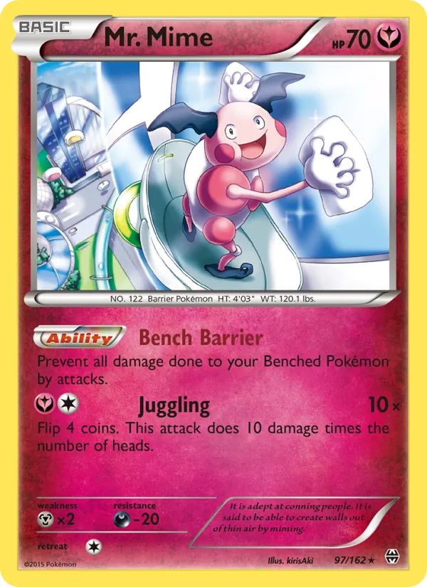 Kaart Mr. Mime uit BREAKthrough, nummer 97/162