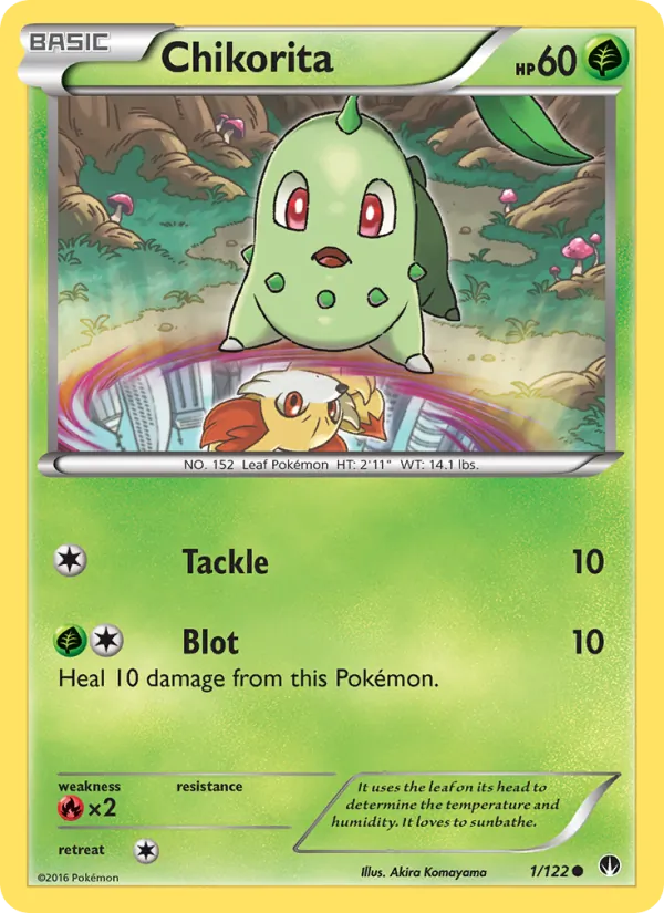 Kartu Chikorita dari BREAKpoint, nomor 1/122