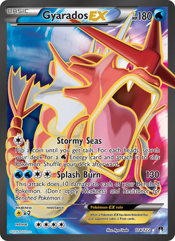Gyarados EX card from BREAKpoint, number 114/122