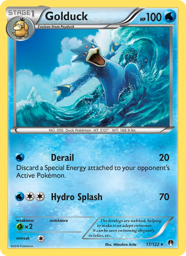 Kaart Golduck uit BREAKpoint, nummer 17/122