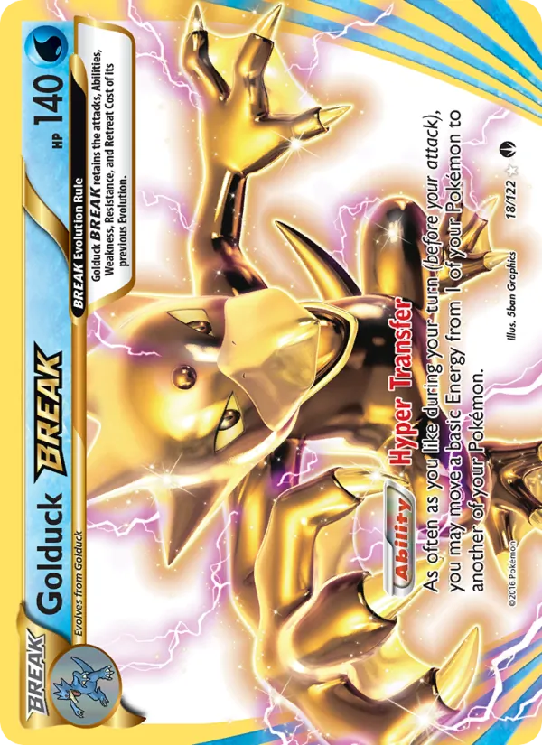Golduck BREAK card from BREAKpoint, number 18/122