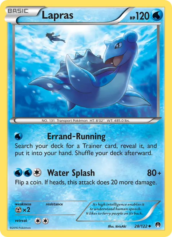 Kartu Lapras dari BREAKpoint, nomor 28/122
