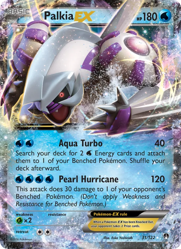 Palkia EX card from BREAKpoint, number 31/122