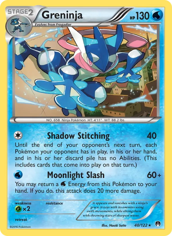 Kaart Greninja uit BREAKpoint, nummer 40/122