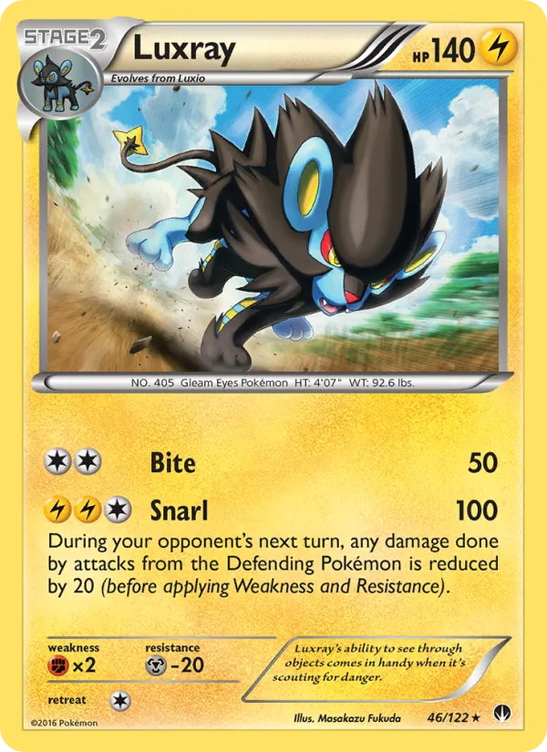 Kartu Luxray dari BREAKpoint, nomor 46/122