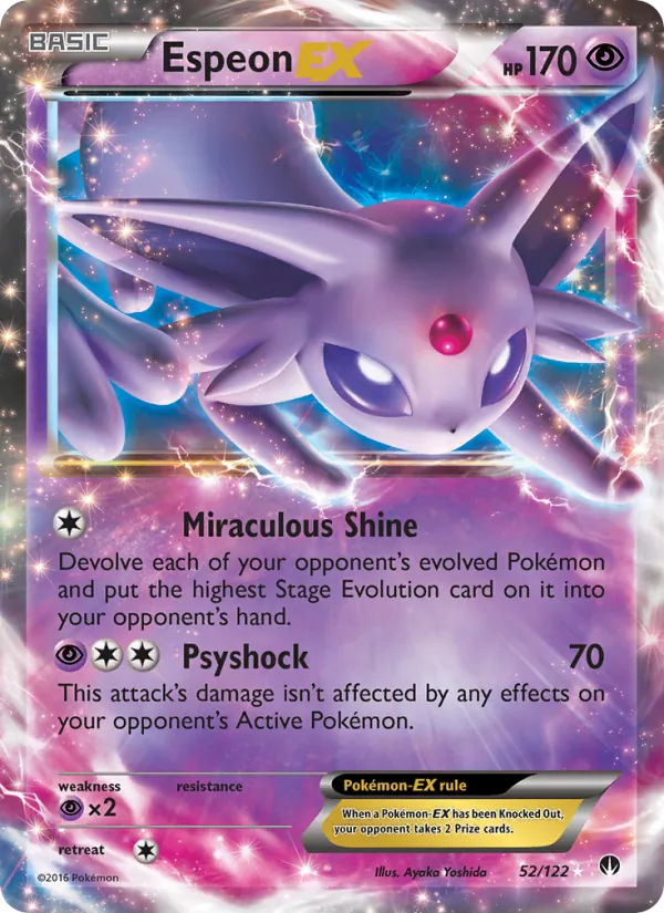 Espeon EX card from BREAKpoint, number 52/122