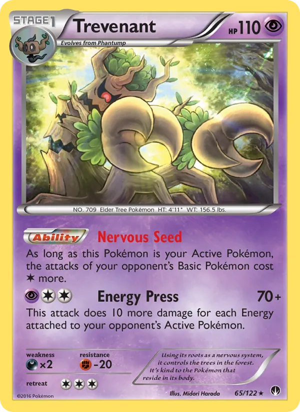 Kartu Trevenant dari BREAKpoint, nomor 65/122