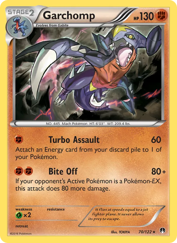 Kartu Garchomp dari BREAKpoint, nomor 70/122