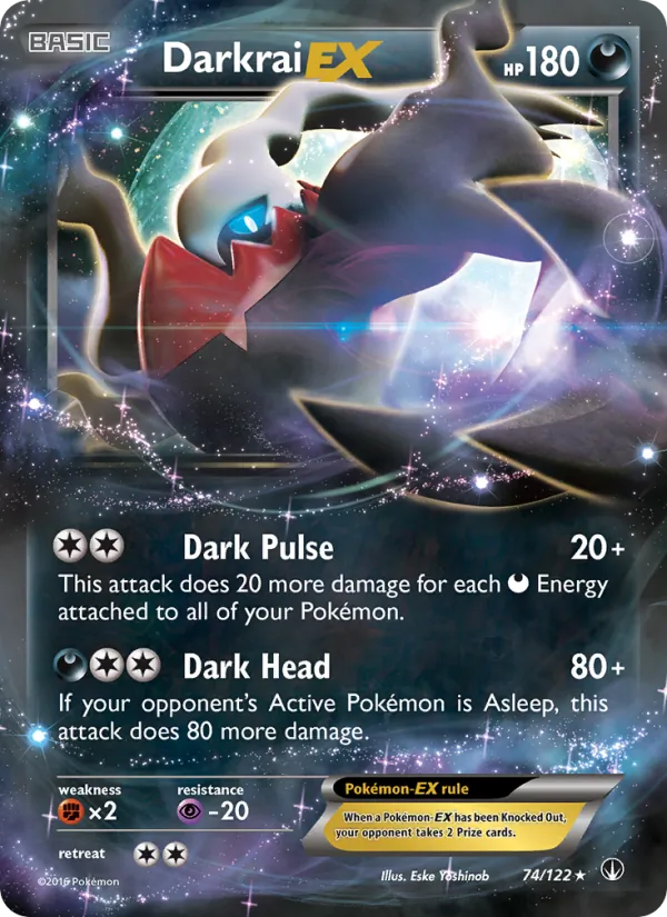 Darkrai EX card from BREAKpoint, number 74/122