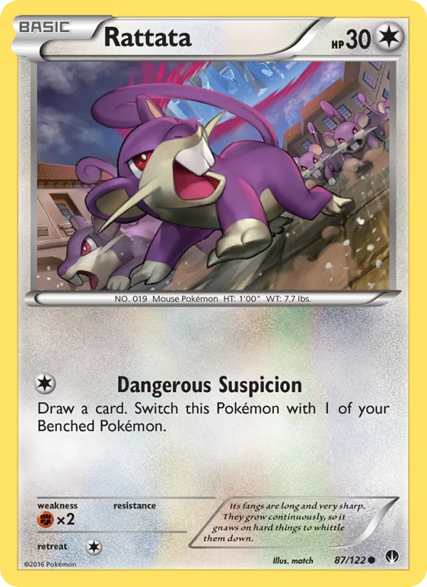Kartu Rattata dari BREAKpoint, nomor 87/122