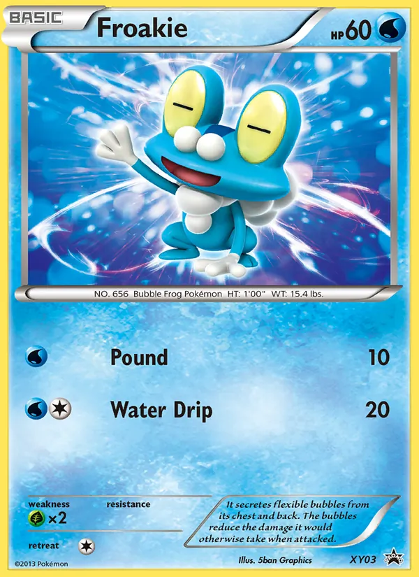 Froakie card from XY Black Star Promos, number XY03/211