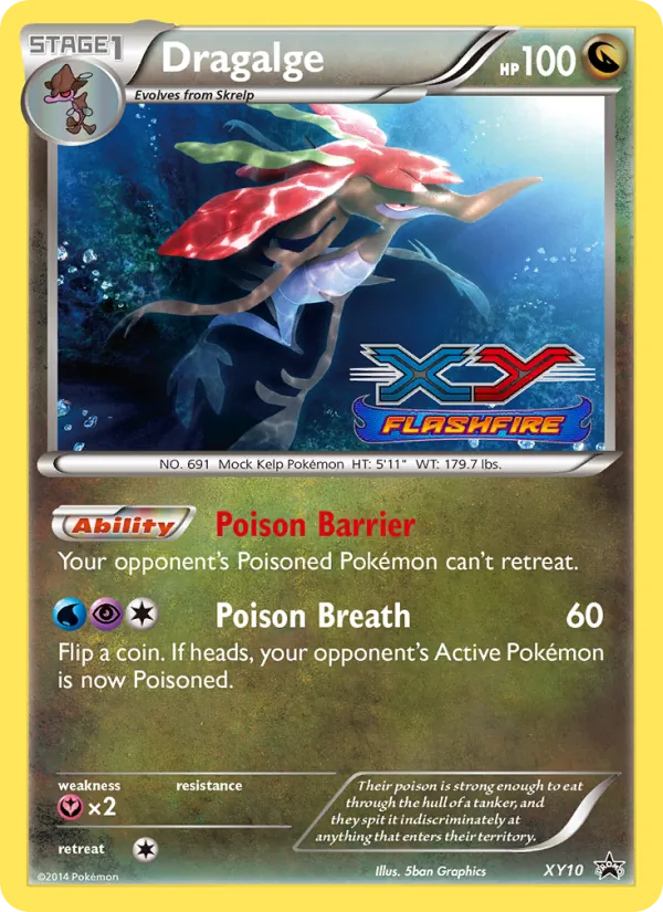 Dragalge card from XY Black Star Promos, number XY10/211
