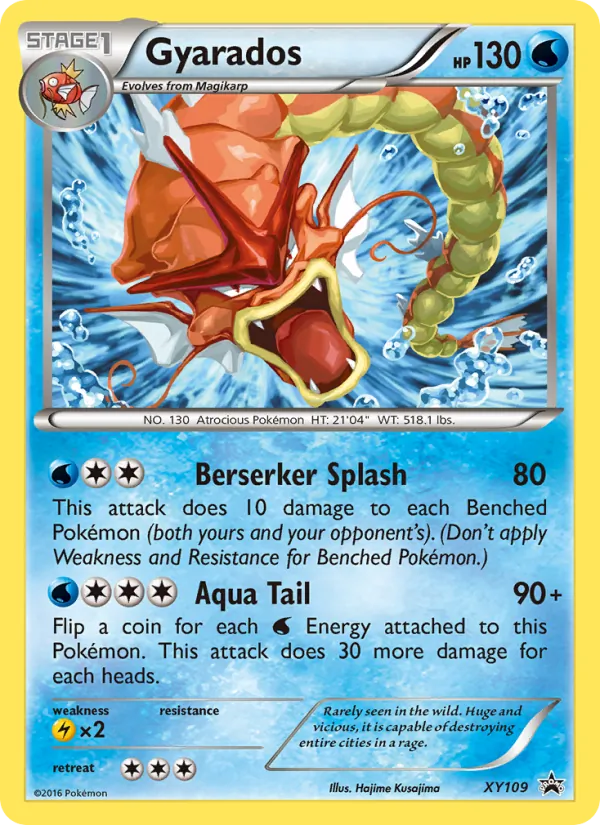 Gyarados card from XY Black Star Promos, number XY109/211