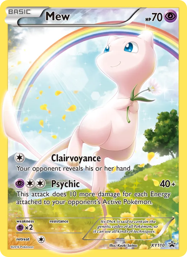 Mew card from XY Black Star Promos, number XY110/211