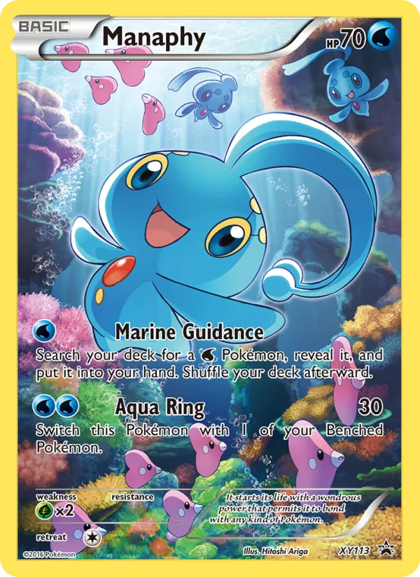 Kartu Manaphy dari XY Black Star Promos, nomor XY113/211