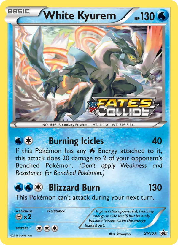 White Kyurem card from XY Black Star Promos, number XY128/211