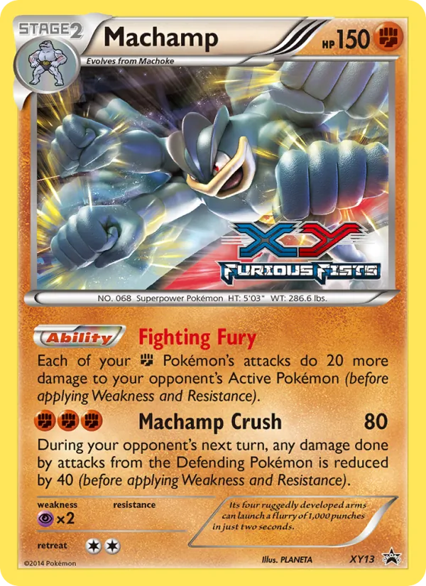 Machamp card from XY Black Star Promos, number XY13/211
