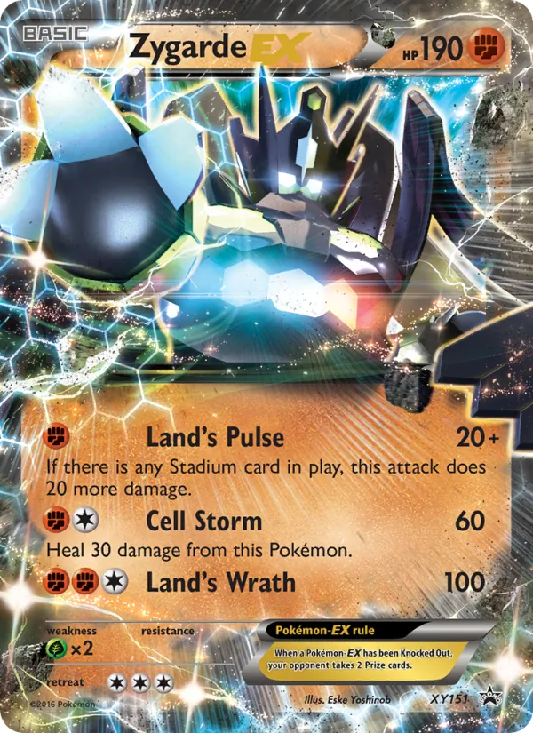 Kartu Zygarde EX dari XY Black Star Promos, nomor XY151/211