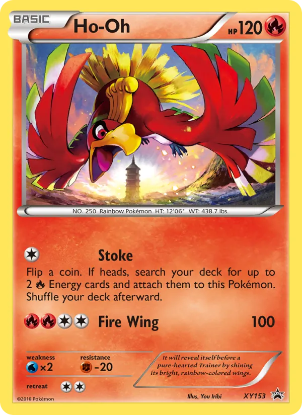 Ho Oh card from XY Black Star Promos, number XY153/211