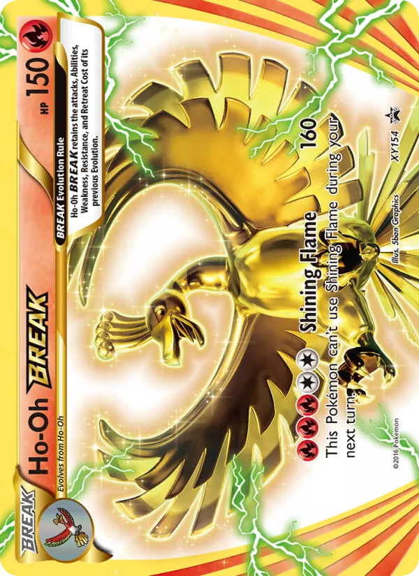 Ho-Oh BREAK card from XY Black Star Promos, number XY154/211