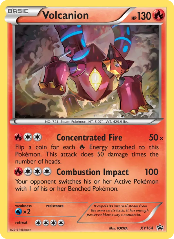 Kartu Volcanion dari XY Black Star Promos, nomor XY164/211