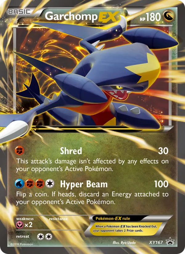 Garchomp-EX card from XY Black Star Promos, number XY167/211