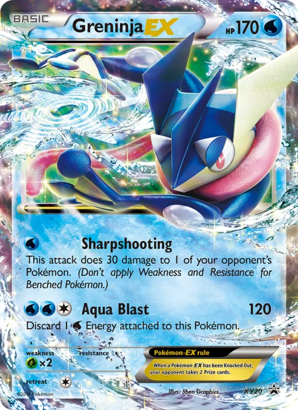 Greninja EX card from XY Black Star Promos, number XY20/211