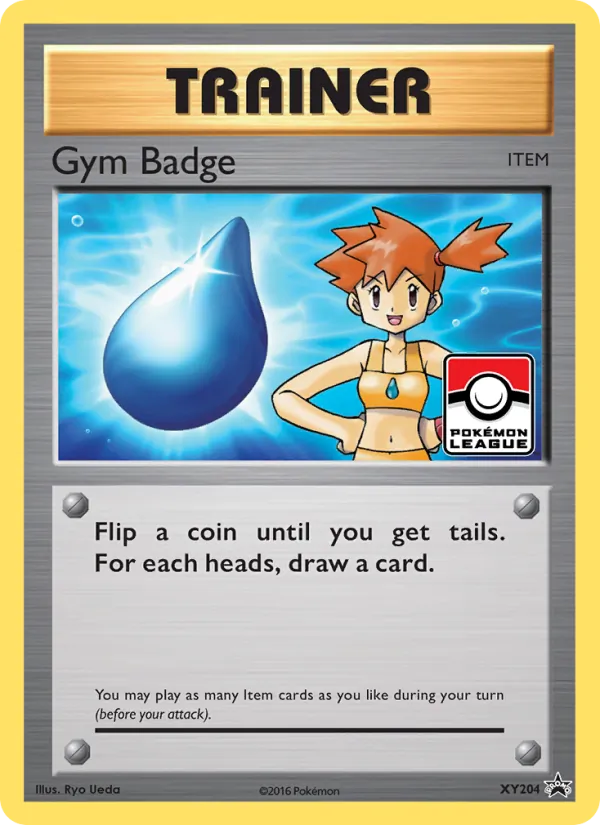 Kaart Gym Badge uit XY Black Star Promos, nummer XY204/211