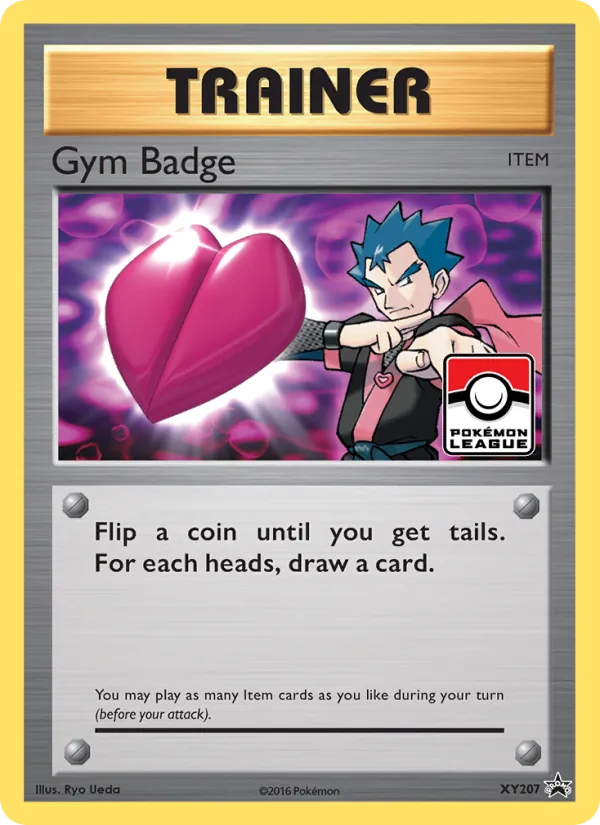 Kartu Gym Badge dari XY Black Star Promos, nomor XY207/211