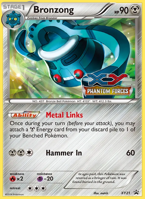 Bronzong card from XY Black Star Promos, number XY21/211