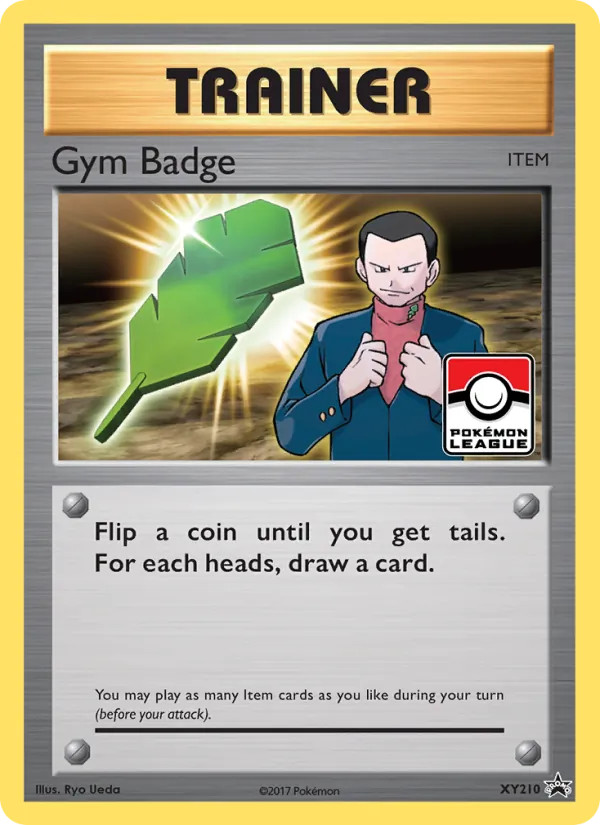 Kartu Gym Badge dari XY Black Star Promos, nomor XY210/211