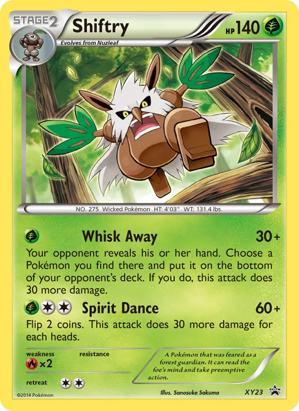 Karte Shiftry aus XY Black Star Promos, Nummer XY23/211