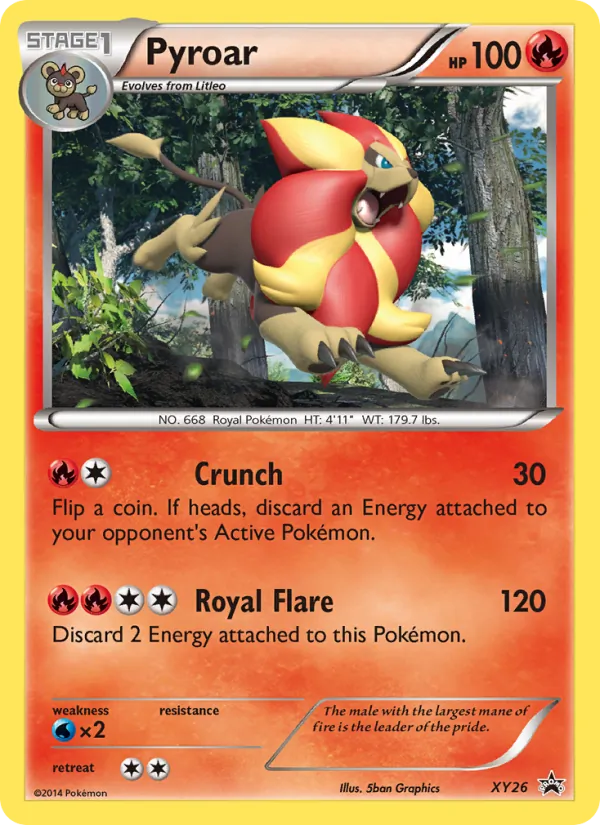 Kaart Pyroar uit XY Black Star Promos, nummer XY26/211