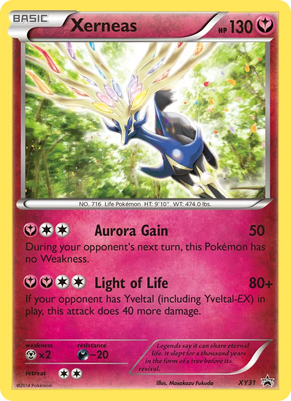 Kartu Xerneas dari XY Black Star Promos, nomor XY31/211
