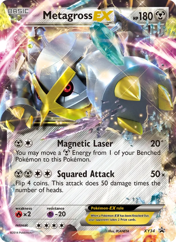 Metagross EX card from XY Black Star Promos, number XY34/211
