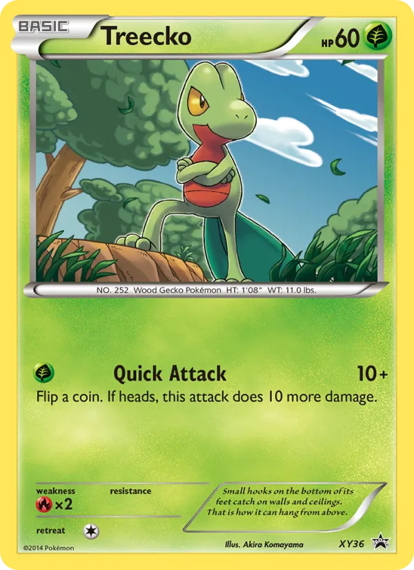 Kaart Treecko uit XY Black Star Promos, nummer XY36/211